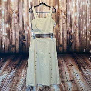 American Threads Cream A-Line Skirt